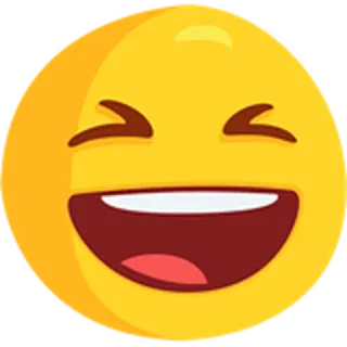 😆 Emoji, Szczęśliwy, Śmiech, Uśmiech telegram sticker