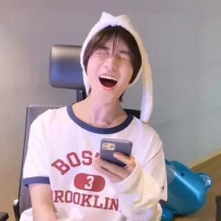 🌟 BOSTON
3
ROOKLIN personne, bonnet lapin, t-shirt, téléphone, rire telegram sticker