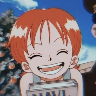 🍊 Nami One Piece NAVI Anime, One Piece, Nami, Personnage, Dessin animé, Manga whatsapp sticker