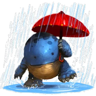 ☔ tortuga, lluvia, paraguas, lindo, animal, azul, dibujo animado telegram sticker