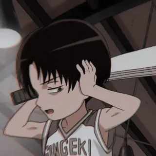 ☕ Levi Ackerman Attack on Titan GINGEKI levi, attack on titan, anime, manga, chibi, fanart telegram sticker