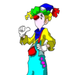 👉 Palhaço, Dedo do meio, Ofensivo, Desenho animado, Gesto telegram sticker