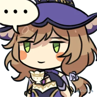 😒 Lisa Genshin Impact ... アニメ, ゲーム, 原神, リサ, 魔法使い, 表情, かわいい, 可愛い telegram sticker