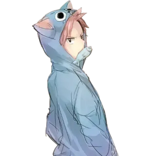 😐 Natsu Dragneel Fairy Tail Anime, Mangá, Fairy Tail, Natsu Dragneel, Desenho animado, Personagem, Fofo telegram sticker