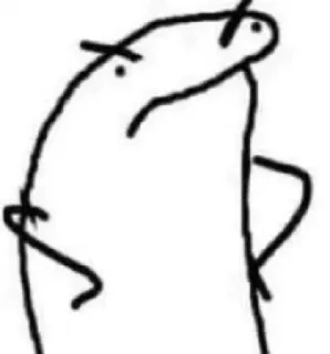 ❕ monigote, enojado, dibujos animados, meme, ilustración, humor whatsapp sticker
