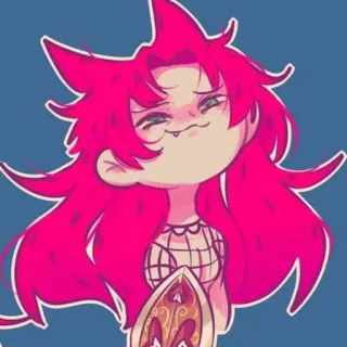 🐱 dibujos animados, personaje femenino, pelo rosa, anime, chica telegram sticker