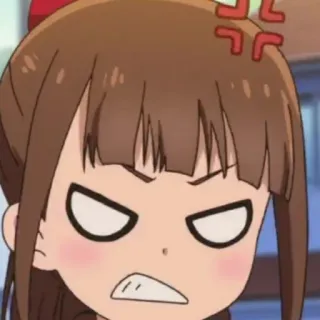 😠 anime, angry, cartoon, upset, expression telegram sticker