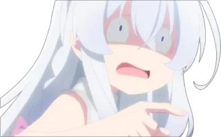 😱 Anime, verängstigt, geschockt, Anime Mädchen, Ausdruck telegram sticker