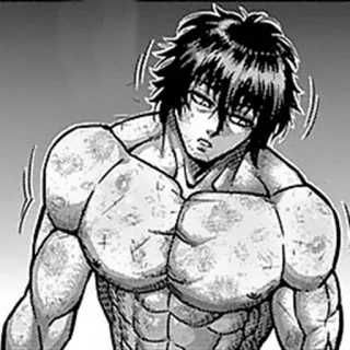 ⚫️ Ohma Tokita Kengan Ashura Anime, Manga, Combattant, Muscle, Kengan Ashura, Ohma Tokita whatsapp sticker