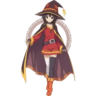 😁 Megumin Konosuba Anime, Megumin, Konosuba, Magicien, Magie, Fantaisie whatsapp sticker