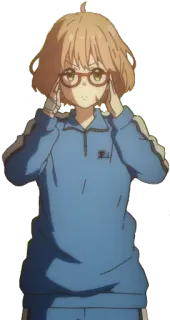 👓 anime, girl, glasses, character telegram sticker