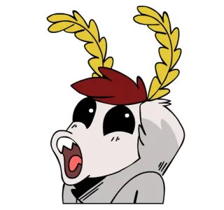 👌 การ์ตูน, กรีดร้อง, เขา, อ้าปาก, ประหลาดใจ telegram sticker