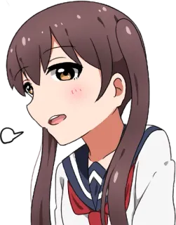 😧 anime, girl, school uniform, cute, cartoon telegram sticker