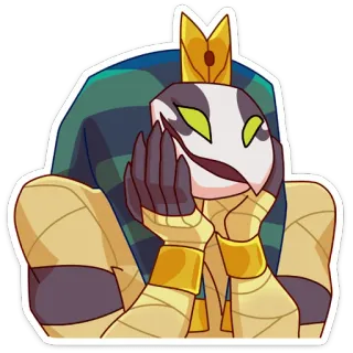 ☺️ 木乃伊, 古埃及, 法老, 角色, 埃及, 面具 whatsapp sticker