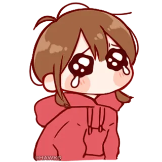 💞 anime, sad, crying, kawaii, tears telegram sticker