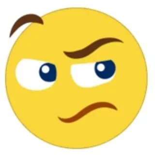 🤨 emoji, faccia, espressione, sospettoso, giallo telegram sticker