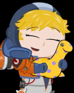 😍 Wattson Apex Legends video game, cute, cartoon, Wattson, Apex Legends, character telegram sticker
