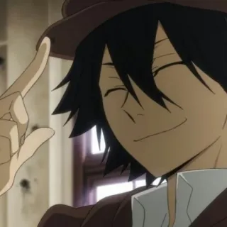 🔍 Osamu Dazai Bungo Stray Dogs anime, character, portrait, cartoon, Bungo Stray Dogs, Dazai, Osamu Dazai telegram sticker