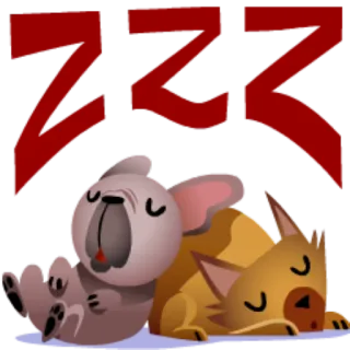 😴 ZZZ sonolento, animais, zzz, fofo, dormindo telegram sticker