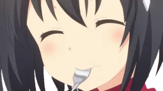 😋 动漫, 吃, 叉子, 可爱, 卡通 telegram sticker