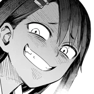 😈 Nagatoro Don't Toy with Me, Miss Nagatoro Anime, Manga, Nagatoro, arrogante, expresión, cara, personaje, chica anime telegram sticker
