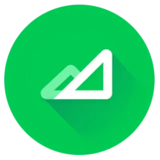 🔵 zielony, góra, strzałka, geometryczny, abstrakcyjny, logo telegram sticker