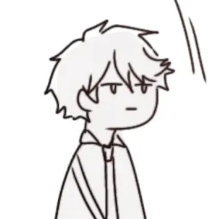 👟 อนิเมะ, ตัวละคร, การ์ตูน, สีหน้า, ภาพสเก็ตช์, มังงะ telegram sticker