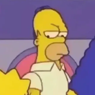 😒 Homer Simpson The Simpsons Homer, Simpson, kreskówka, animowany, postać telegram sticker
