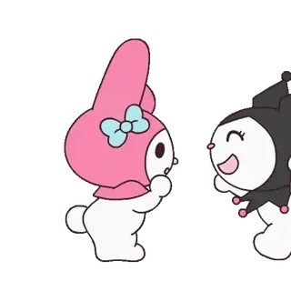😊 My Melody sanrio, kawaii, lindo, my melody, kuromi telegram sticker