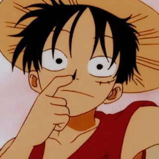 😶 Luffy One Piece Anime, One Piece, Luffy, Kartun, Karakter telegram sticker