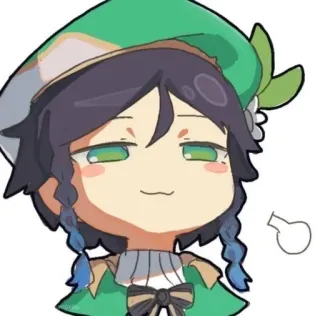 😏 Venti Genshin Impact Venti, Genshin Impact, anime, video game, character, cute, smug telegram sticker