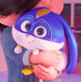 ☁️ Snowball The Secret Life of Pets coniglio, coniglietto, supereroe, carino, cartone animato whatsapp sticker