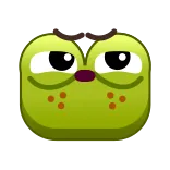 🤧 zielony, żaba, postać, słodki, naklejka, zwierzę telegram sticker