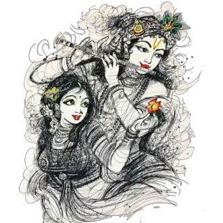 💞 Krishna Hindu, Krishna, Radha, India, Dewa, Suling telegram sticker
