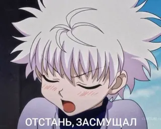 🌟 Killua Zoldyck Hunter x Hunter ОТСТАНЬ, ЗАСМУЩАЛ Anime, Killua, Killua Zoldyck, Hunter x Hunter, Cartoon, Animation telegram sticker