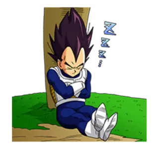 😪 Vegeta Dragon Ball vegeta, durmiendo, dragon ball, anime, personaje, siesta telegram sticker