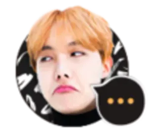 🙁 J-Hope kpop, cantante, jhope, bts, pop coreano, musicista telegram sticker