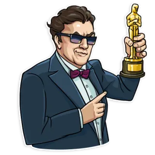 💪 мужчина, награда, костюм, успех, празднование, актер, очки telegram sticker