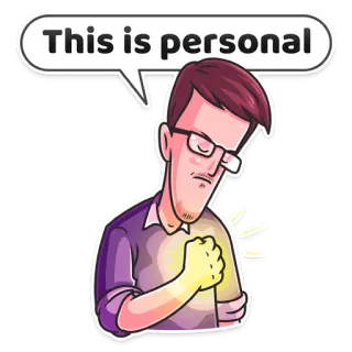 😒 This is personal personal, serio, molesto, sticker, hombre, emocional, intento telegram sticker