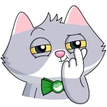 💵 chat, animal, dessin animé, doigt d'honneur, grossier, offensant telegram sticker