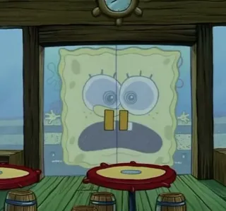 😧 Spongebob Dessin animé, Nickelodeon, Spongebob, Effrayé telegram sticker