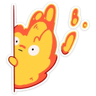 😶 bo Dessin animé, Flamme, Feu, Mignon, Personnage whatsapp sticker