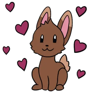😜 süß, tier, herz, cartoon, liebe, hund, welpe whatsapp sticker