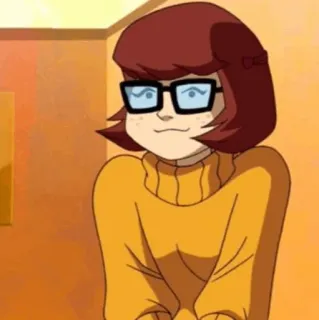 🐶 Velma Dinkley Scooby Doo cartoon, mystery, glasses, nerd, scooby doo telegram sticker