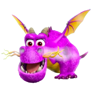 🐉 naga, ungu, kartun, fantasi, binatang telegram sticker
