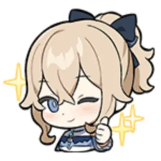 👍 Jean Genshin Impact Anime, Personage, Genshin Impact, Jean, Videogame, schattig telegram sticker