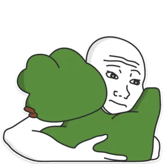 🤗 wojak, hug, soyjak, cope, meme telegram sticker