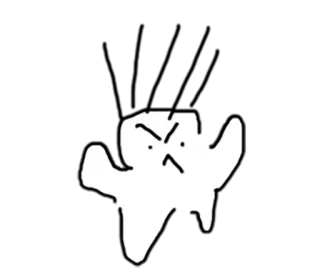 💀 Cartoon, Zeichnung, Wütend, Figur whatsapp sticker