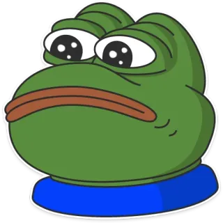 🐸 Pepe the Frog 佩佩, 青蛙, 悲伤, 表情包, 网络迷因 telegram sticker