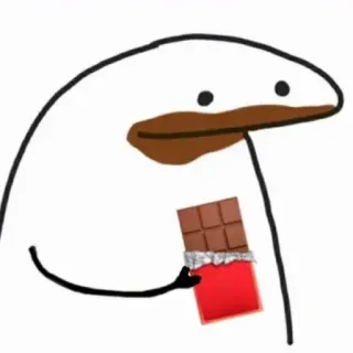 💗 boneco palito, chocolate, sobremesa, desenho animado whatsapp sticker